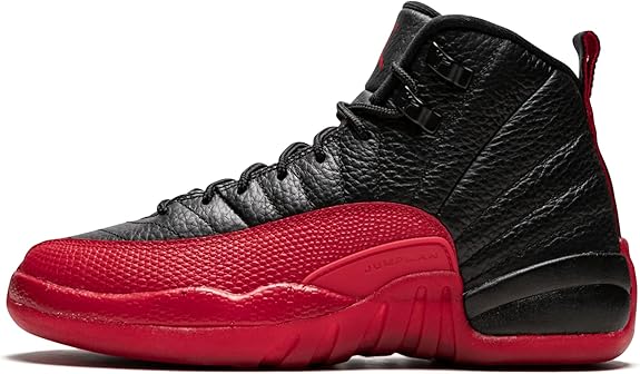 Big Kid's Jordan 12 Retro Black/Varsity Red (153265 002)