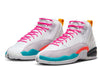 Big Kid's Jordan 12 Retro White/Vapor Green-Photon Dust (153265 130)