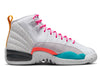 Big Kid's Jordan 12 Retro White/Vapor Green-Photon Dust (153265 130)