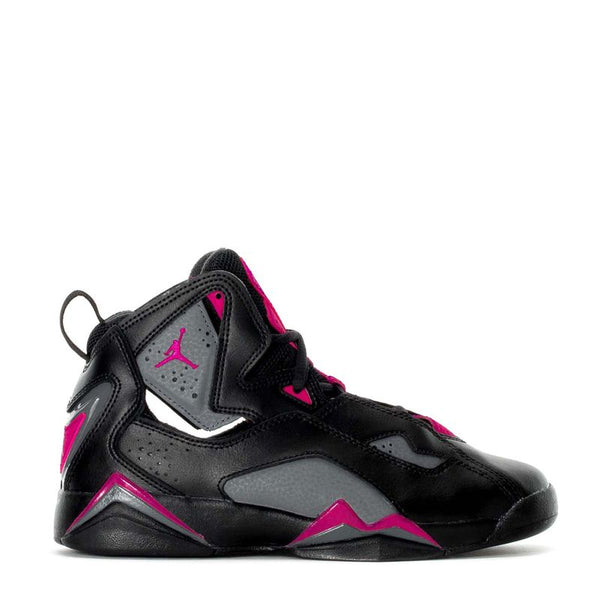 Big Kid's Jordan True Flight Black/Dark Grey-Deadly Pink (342774 009)
