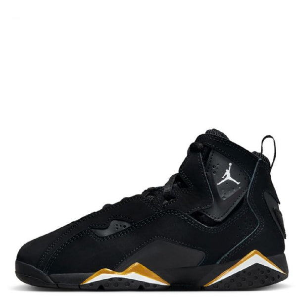Little Kid's Jordan True Flight Black/Metallic Gold-Wolf Grey (343796 070)