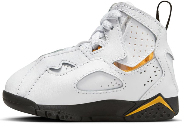 Toddler's Jordan True Flight White/Black-Yellow Ochre (343797 107)