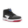 Little Kid's Puma Rebound Layup SL V Dark Coal-Wht-Blk-Blue (370488 24)