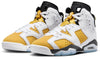 Big Kid's Jordan 6 Retro White/Yellow Ochre-Black (384665 170)