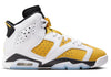 Big Kid's Jordan 6 Retro White/Yellow Ochre-Black (384665 170)