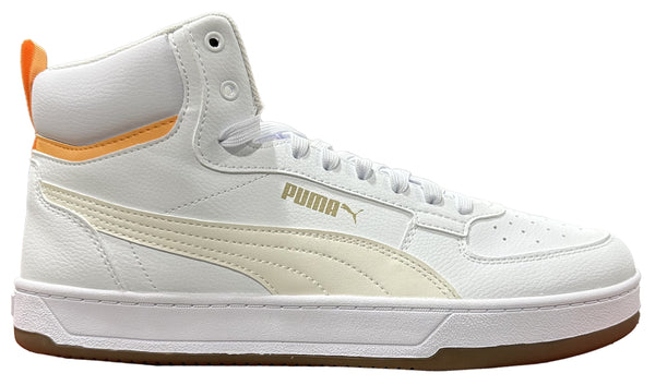 Men's Puma Caven 2.0 Mid White/Clementine-Frosted Ivory (392291 10)
