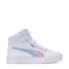 Little Kid's Puma Carina 2.0 Mid Whppd Drms PS Wht/Ntro Blue (393555 01)