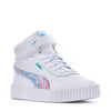 Little Kid's Puma Carina 2.0 Mid Whppd Drms PS Wht/Ntro Blue (393555 01)