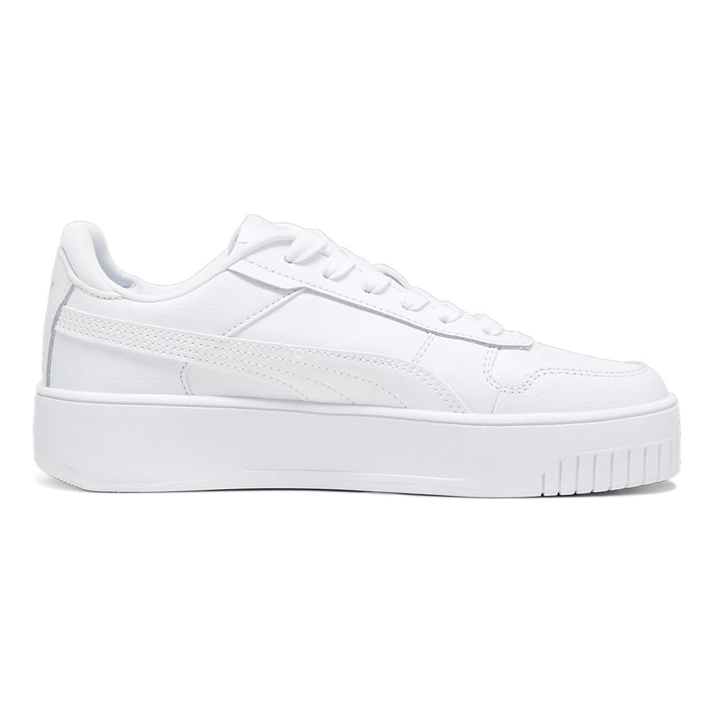 Little Kid's Puma Carina Street Puma White-Puma White-Puma Gold (393847 01)