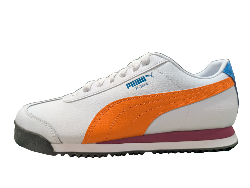 Men's Puma Roma Standard Puma White-Orange Glo (396868 18)