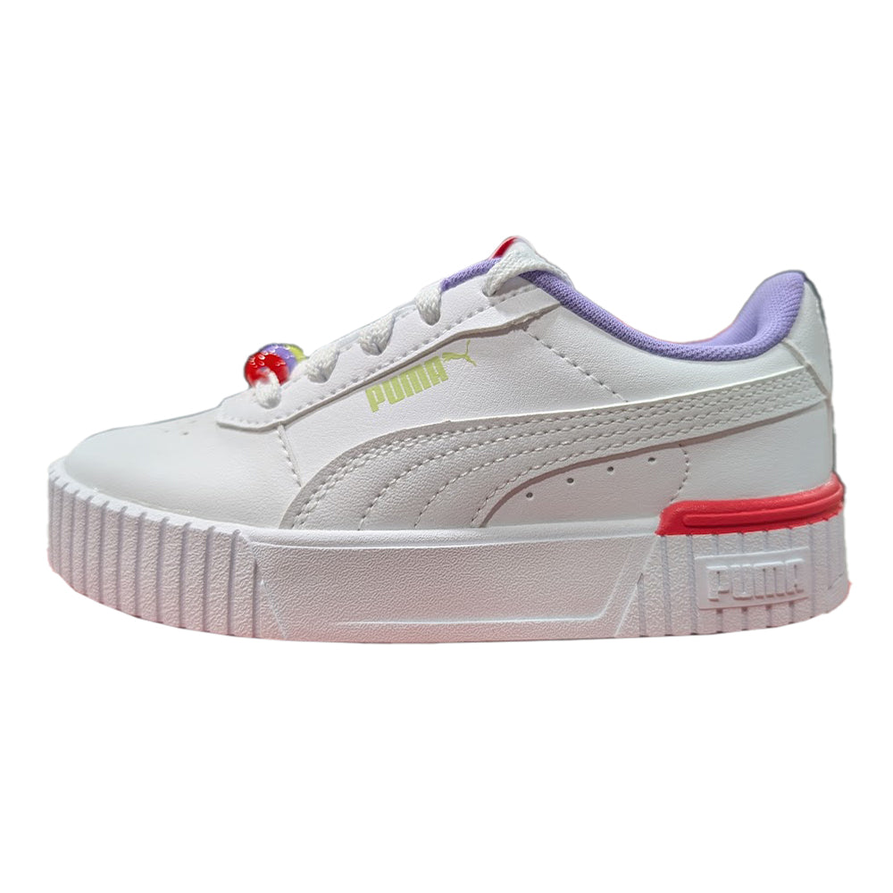 Little Kid's Puma Carina 2.0 Pearls Puma White-Cool Cucumber (398478 01)