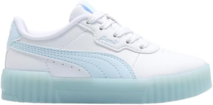 Little Kid's Puma Carina 3.0 Iced AC Puma White-Icy Blue (403107 01)