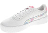 Big Kid's Puma Carina 3.0 Flower Power JR Puma White-Icy Blue (403112 01)