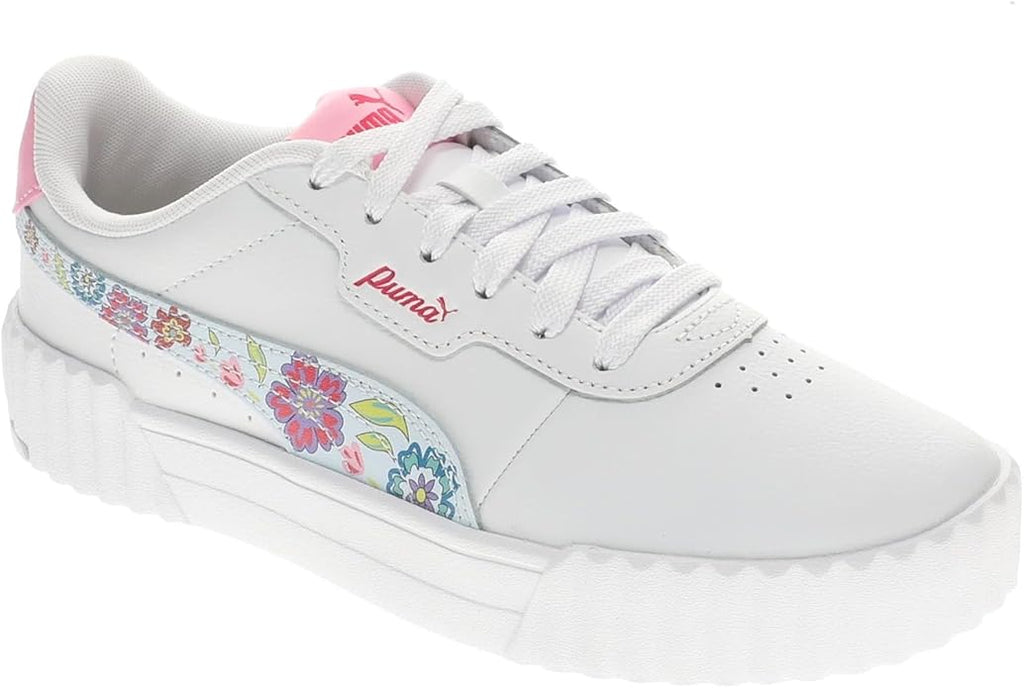 Big Kid's Puma Carina 3.0 Flower Power JR Puma White-Icy Blue (403112 01)