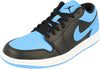 Men's Air Jordan 1 Low Black/Black-University Blue (553558 041)