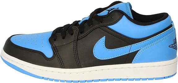 Men's Air Jordan 1 Low Black/Black-University Blue (553558 041)