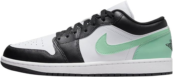Men's Jordan 1 Low White/Black-Green Glow (553558 131)