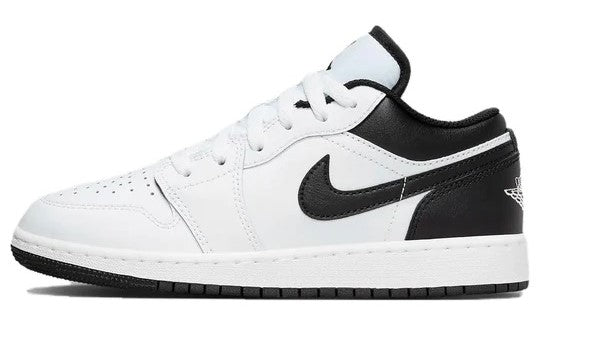 Big Kid's Jordan 1 Low White/Black-White (553560 132)