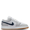 Big Kid's Jordan 1 Low White/Midnight Navy (553560 146)
