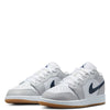 Big Kid's Jordan 1 Low White/Midnight Navy (553560 146)
