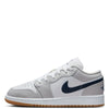 Big Kid's Jordan 1 Low White/Midnight Navy (553560 146)
