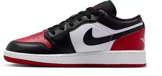 Big Kid's Air Jordan 1 Low White/Black-Varsity Red-White (553560