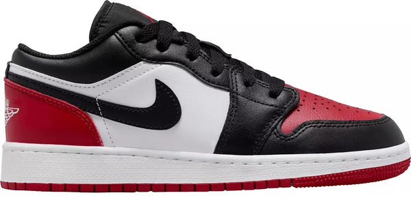 Big Kid's Air Jordan 1 Low White/Black-Varsity Red-White (553560 161)