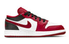 Big Kid's Jordan 1 Low White/Gym Red-Black (553560 163)