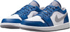 Big Kid's Jordan 1 Low True Blue/Cement Grey-White (553560 412)