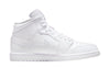 Men's Jordan 1 Mid White/White-White (554724 136)