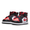 Toddler's Jordan 1 Mid Black/Fire Red-White (640735 079)