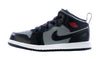 Toddler's Jordan 1 Mid Black/Gym Red-Particle Grey (640735 096)