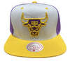 Mitchell & Ness White/Purple NBA  Chicago Bulls Brotherhood Snapback - OSFA