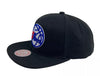 Mitchell & Ness Black NBA Philadelphia 76ers Core Basic Snapback - OSFA
