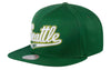 Mitchell & Ness Green NBA Seattle Supersonics Core Basic HWC Snapback - OSFA