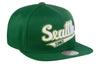 Mitchell & Ness Green NBA Seattle Supersonics Core Basic HWC Snapback - OSFA
