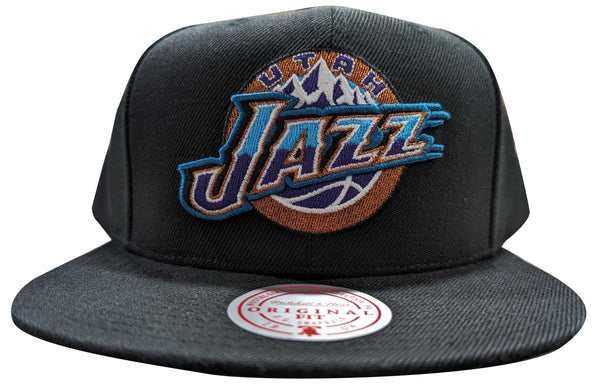 Mitchell & Ness Black NBA Utah Jazz HWC Core Basic Snapback - OSFA