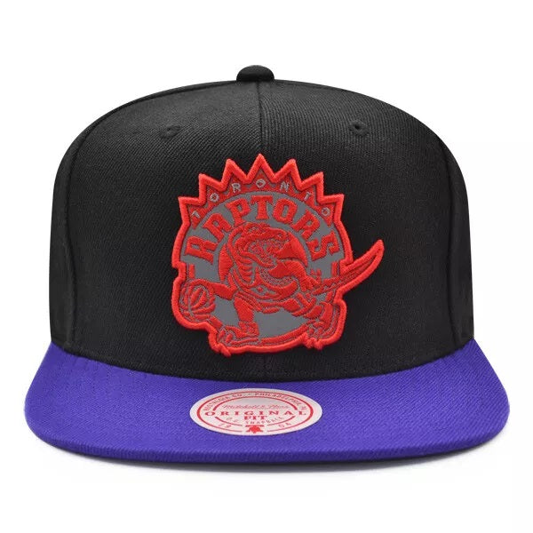 Mitchell & Ness Blk/Ppl NBA HWC Toronto Raptors Team Reflective Snapback - OSFA
