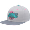 Mitchell & Ness Lght Grey NBA Los Angeles Lakers Grey Wolf Mags Snapback - OSFA