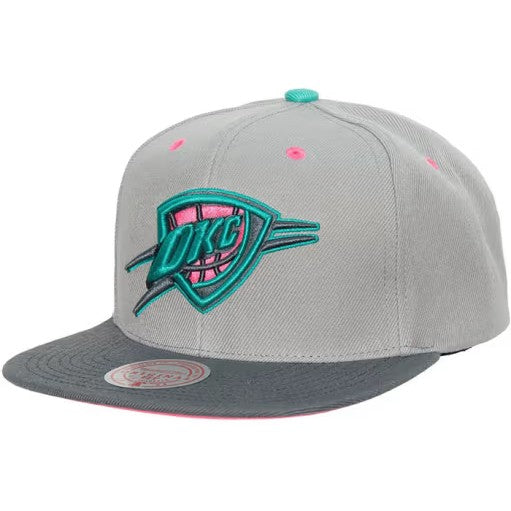 Mitchell & Ness Lt Gry NBA Oklahoma City Thunder Grey Wolf Mags Snapback - OSFA