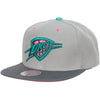 Mitchell & Ness Lt Gry NBA Oklahoma City Thunder Grey Wolf Mags Snapback - OSFA