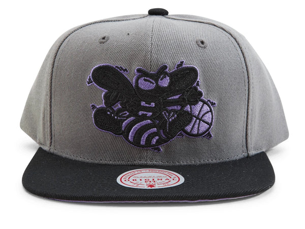 Mitchell & Ness Grey/Blck NBA Charlotte Hornets Neon Lights HWC Snapback - OSFA