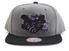 Mitchell & Ness Grey/Blck NBA Charlotte Hornets Neon Lights HWC Snapback - OSFA