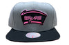 Mitchell & Ness Gry/Blk NBA San Antonio Spurs Neon Lights HWC Snapback - OSFA