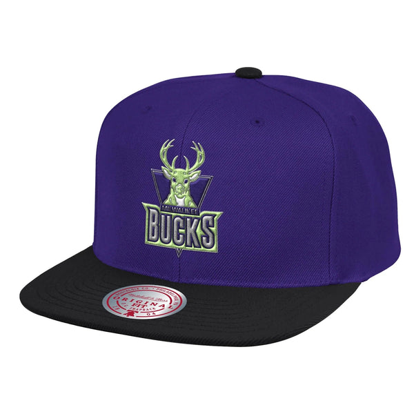 Mitchell & Ness Purple/Black NBA Milwaukee Bucks Reload 2.0 Snapback Hat - OSFA