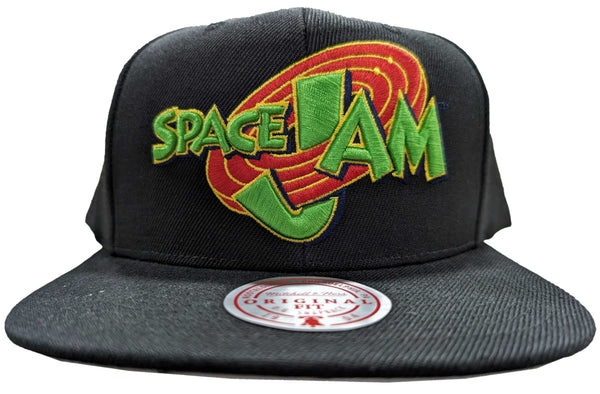 Mitchell & Ness Black Space Jam Logo Retro Snapback - OSFA
