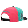 Mitchell & Ness Pnk/Teal NBA San Antonio Spurs On The Block HWC Snapback - OSFA