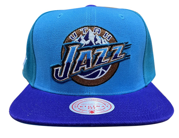Mitchell & Ness Teal/Purple NBA Utah Jazz On The Block HWC Snapback - OSFA