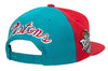Mitchell & Ness Teal NBA Detroit Pistons Rear Script Deadstock Snapback - OSFA