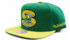 Mitchell & Ness NBA Seattle Supersonics Rear Script Deadstock Snapback - OSFA
